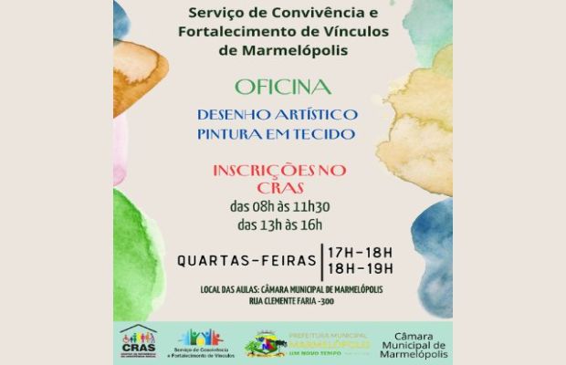 Oficina de Desenho Artístico e Pintura em Tecido