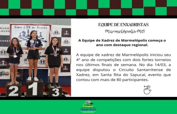  EQUIPE DE ENXADRISTAS DE MARMELÓPOLIS-MG