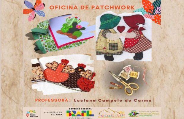 Oficina de Patchwork na Festa do Marmelo 2024.