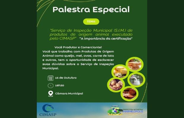 Prefeitura Municipal organiza palestra com a equipe do CIMASP para cadastro do SIM